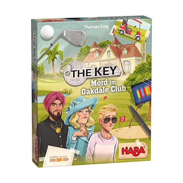 HABA 305610 - The Key - dans Oakdale Club, Jeu de Crime détectif pour 1 à 4 Joueurs à partir de 8 Ans, Jeu Familial avec de N