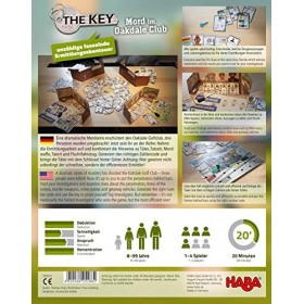 HABA 305610 - The Key - dans Oakdale Club, Jeu de Crime détectif pour 1 à 4 Joueurs à partir de 8 Ans, Jeu Familial avec de N