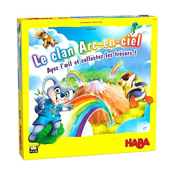 HABA Clan Arc-en-Ciel société-Jeu de Collecte et estimation des Distances-4 Ans et Plus, 306176, Coloré