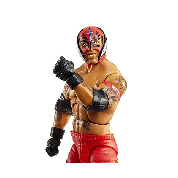 WWE Figurine Articulée Élite Royal Rumble Rey Mysterio avec Mains interchangeables et Accessoires, à Collectionner, Jouet Enf