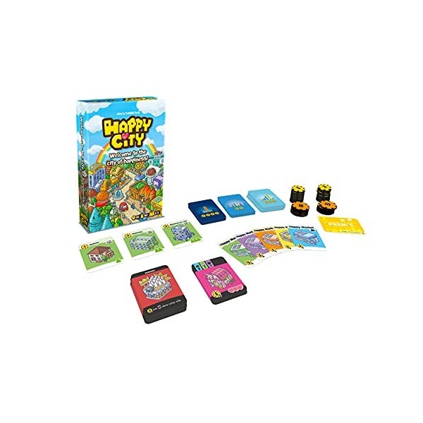 Cocktail Games , Happy City, Board Game, Ages 10+, 2-5 Players, 30 Minutes Playing Time