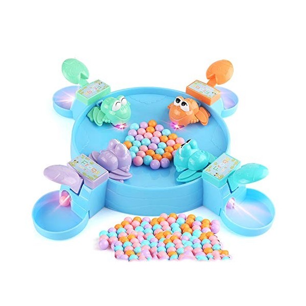 kids toys Version Son et lumière - Hungry Frog Eating Beans Enfants Board Strategy Games Toy Family Competitive Interactive S