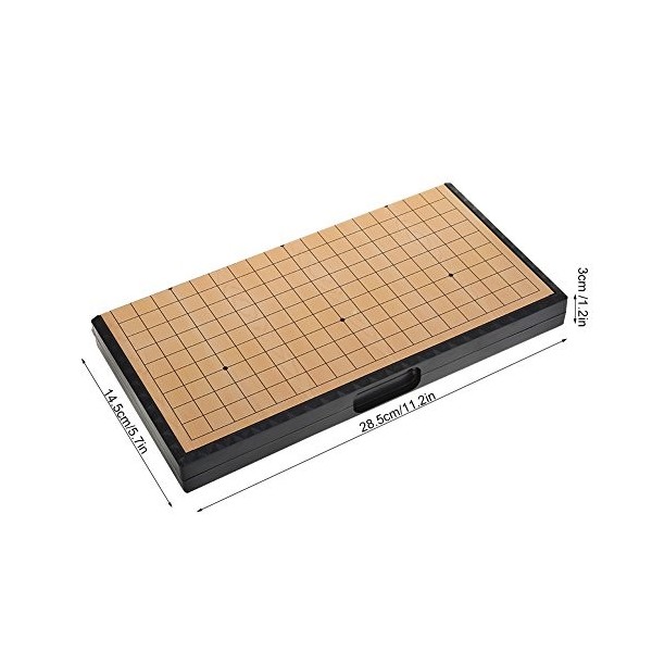 VGEBY Set Magnétique Weiqi Pliable,Game Set Weiqi Jeu de Plateau dEchecs Pliable Magnétique,Jeu Chinois