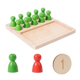 BIOSA Jeux sensoriels de comptage cognitif à dix Cadres Jouet Montessori Addition et soustraction Arithmétique Ensemble de di