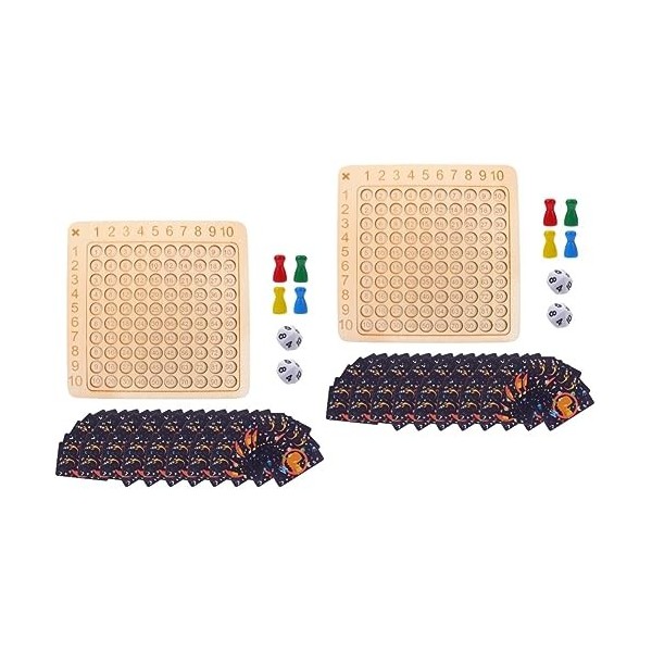 ERINGOGO 2 Ensembles De Table De Multiplication Tambourin Pour Enfants Ensemble De Jeu Kidcraft Échiquier Pliable Enfants En 