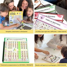 IURVE® Logic Cubes Jeux de société éducatifs pour améliorer les compétences mathématiques. Jeux Montessori en bois pour se dé