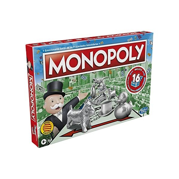 Jeu familial Monopoly pour 2 à 6 joueurs, jeu pour enfants de 8 ans et plus, avec des cartes des fans, Multicolore, Espagnol