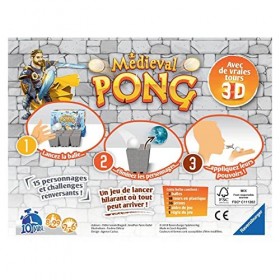 Ravensburger - Médieval Pong - Jeu dambiance en famille ou entre amis - Jeu dapéro - Jeu de lancer - 2 à 6 joueurs dès 8 an
