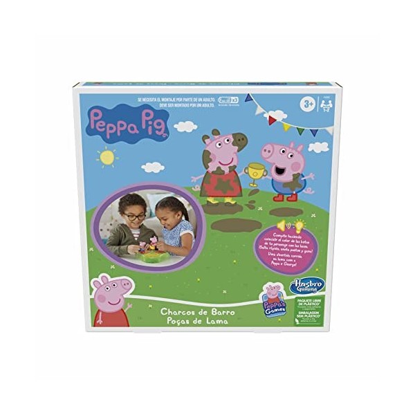 Hasbro Gaming- Peppa Pig Muddy Puddle Champion Jeu de société pour 1 à 2 Joueurs-pour Enfants à partir de 3 Ans, F4262175, Mu