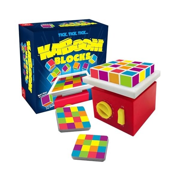 ROO GAMES Kaboom Blocks – Jeu de construction rapide – Pour les enfants de 7 ans et plus – Jeu de société pour enfants – Matc