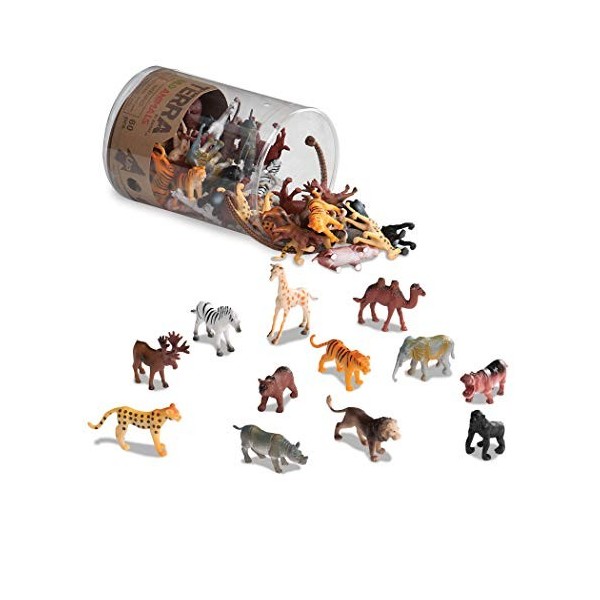 Terra by Battat – Les Animaux Sauvages – Assortiment de Figurines d’Animaux – Jouets pour Enfants de 3 Ans et Plus 60 Pieces