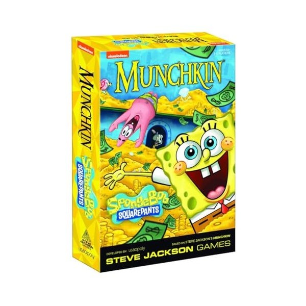 USA-OPOLY, Munchkin: Spongebob Squarepants, Board Game, Ages 10+, 3-6 Players, 60-120 Minutes Playing Time