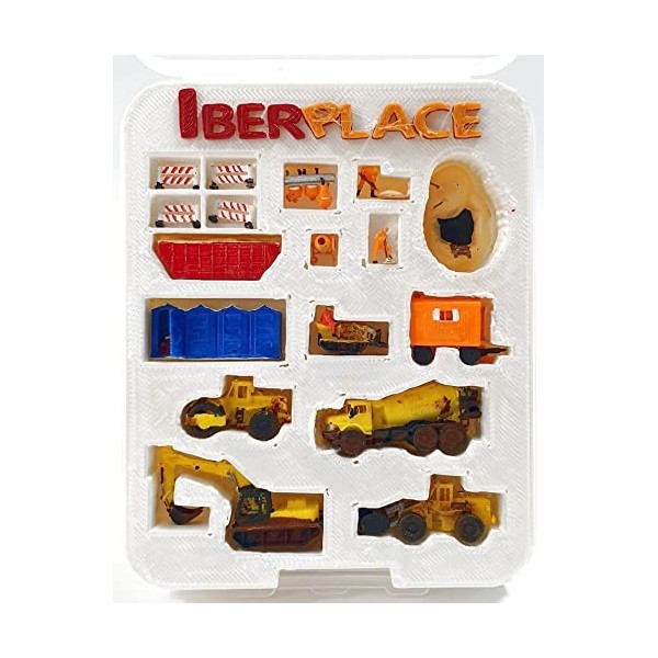 Iberplace 1:220 Échelle Z Figures 10013 Super-Set Construction Décoration Accessoires pour Votre modélisme ferroviaire Véhicu