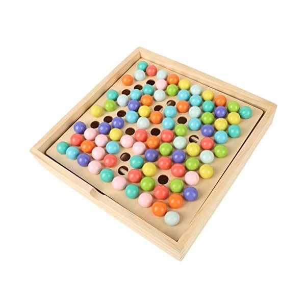 Cosiki Clip Board Bead Game, Learning Concentration Training Matching Peg Board Game en Bois pour lécole pour Les Enfants