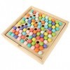 Cosiki Clip Board Bead Game, Learning Concentration Training Matching Peg Board Game en Bois pour lécole pour Les Enfants