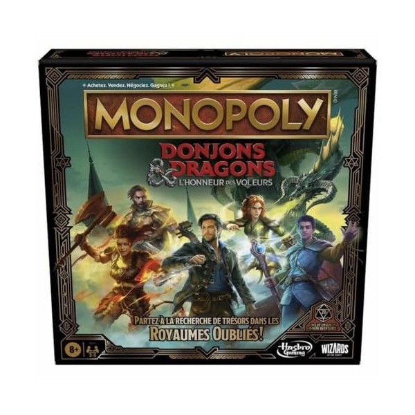 Monopoly Dungeons & Dragons: Honour Among Thieves Game, Inspired by The Film, D&D Board Game for 2-5 Players