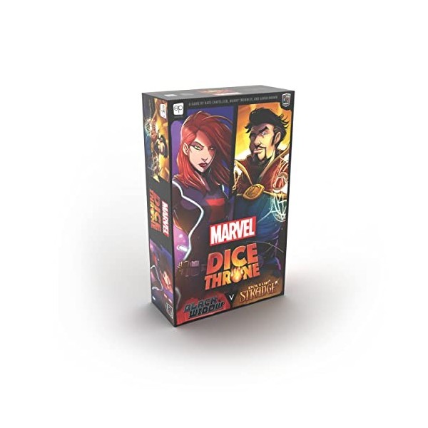 The OP| USAopoly |Dice Throne Marvel Black Widdow & Doctor Strange | 2 Hero Box avec Black Widow, Doctor Strange |Compatible 