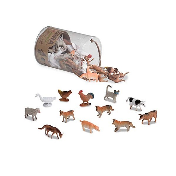 Terra by Battat – Les Animaux Sauvages – Assortiment de Figurines d’Animaux – Jouets pour Enfants de 3 Ans et Plus 60 Pieces