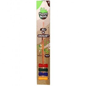 PLANÈTE BOIS Croquet-049059A-75 cm-Bois-Jeu dExtérieur-À Partir de 6 ans, 049059A, 73 cm