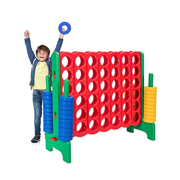 COSTWAY Sac de Rangement pour Jeux Puissance 4 Géant, Sac de Transport en Tissu Oxford pour Jeu de Société Non Inclus , Espa