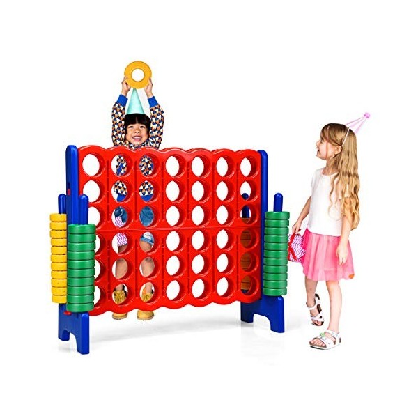 COSTWAY Sac de Rangement pour Jeux Puissance 4 Géant, Sac de Transport en Tissu Oxford pour Jeu de Société Non Inclus , Espa