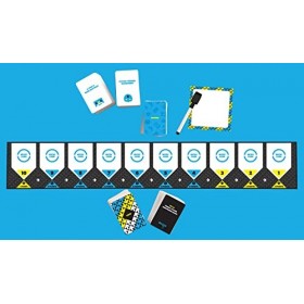 WatchMojo: Un jeu de fête super fan Top 10, 400 cartes incluses, plateau de jeu, tableau de score effaçable à sec et marqueur