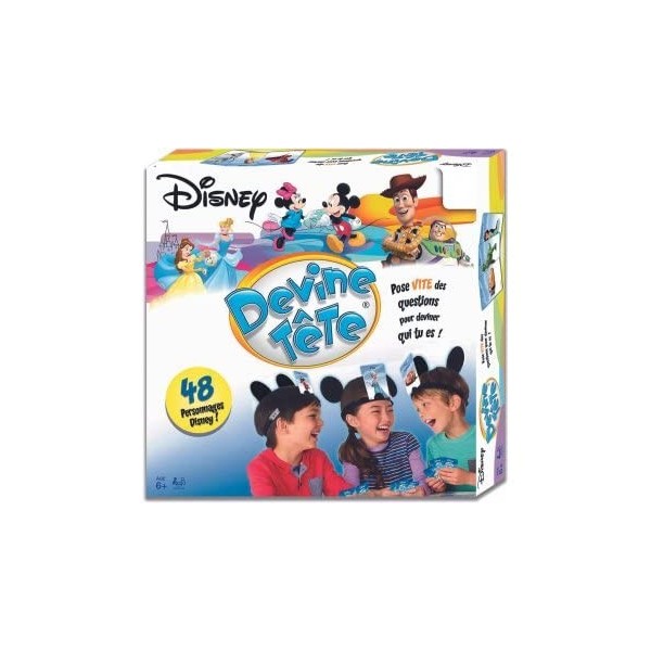 Coffret pour Devine Tete Disney Nouvelle Edition - 48 Personnages Disney a deviner - Set Jeu de Societe Grands Classiques + 1