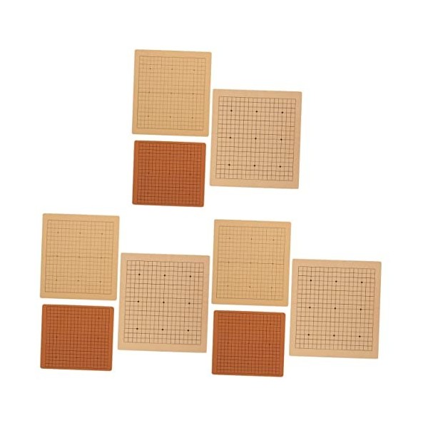 Toyvian 6 Pièces Go Board Échiquier en Cuir PU Go Plateau De Jeu Échiquier Chinois Sushi Aller Jeu Vie Jeu De Société Jeu DÉ