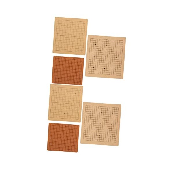 Toyvian 6 Pièces Go Board Échiquier en Cuir PU Go Plateau De Jeu Échiquier Chinois Sushi Aller Jeu Vie Jeu De Société Jeu DÉ