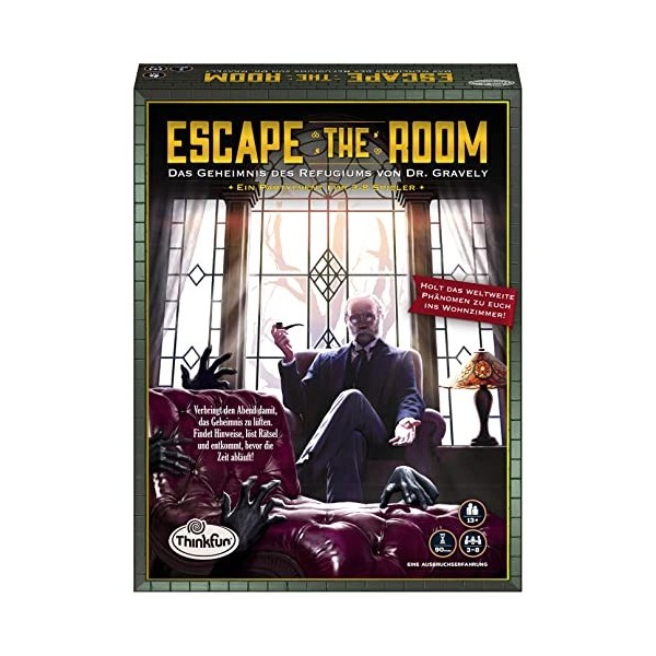 Ravensburger 76310 Thinkfun Escape The Room – Le Secret du refugiums de Dr. Gravely - Jeu en langue allemande