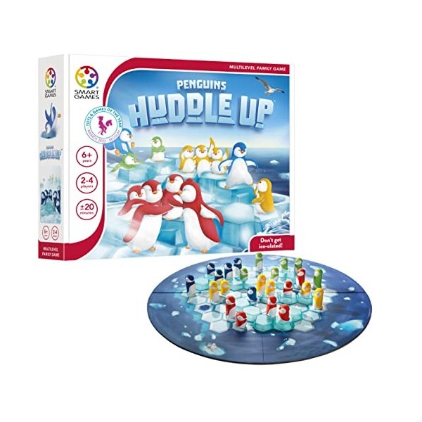 SmartGames - Penguins Huddle Up, Multiplayer Strategy Game, 2-4 Players, 6+ Years