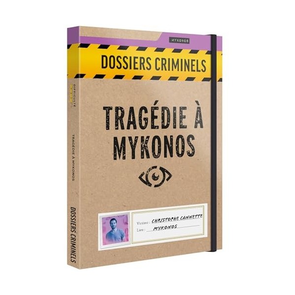Dossiers Criminels - Tragédie à Mykonos - Cruelle Fin De Carrière pour Christophe Cannette - Jeu de Societe Escape Game - Jeu