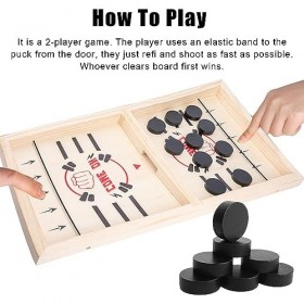 Jeu de société Sling Puck - Jeu de hockey sur baby-foot sur table - Jeu gagnant pour et adultes, pour léducation préscolaire