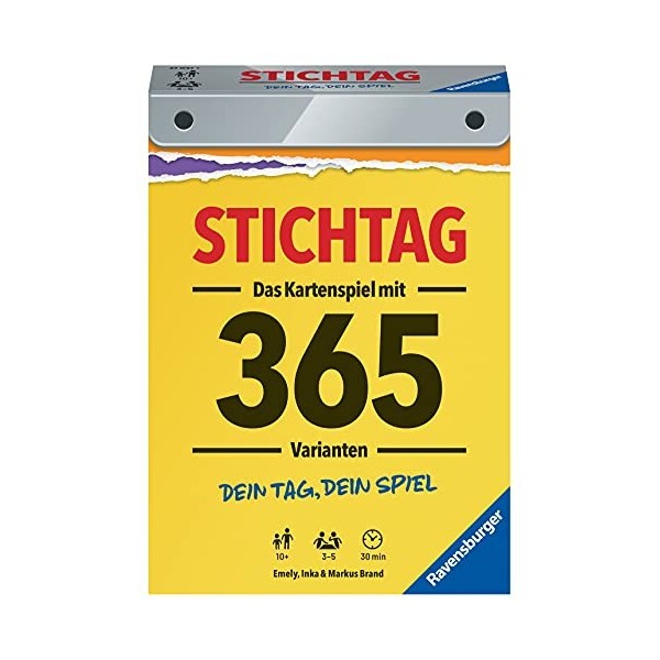 Stichtag - 27047 - Dein Tag, Dein Spiel - Das spannende Stichspiel mit 365 Varianten Von Ravensburger für 3 BIS 5 Spieler AB 