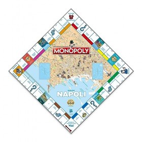 Winning Moves Monopoly Napoli, Recomincio da 3, édition Italienne, Jeu de Table, Produit par Collection