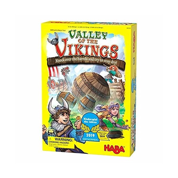 HABA Valley of the Vikings - Knock Down Barrels & Collect or Steal the Most Gold! - 2019 Kinderspiel des Jahres