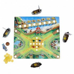 HABA Valley of the Vikings - Knock Down Barrels & Collect or Steal the Most Gold! - 2019 Kinderspiel des Jahres