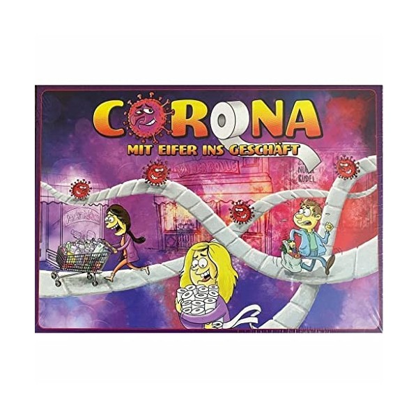 Corona – avec passion dans le magasin | Jeu de société pour 2 à 4 joueurs pour la pandémie Corona/CoViD19 | Collectionner du 