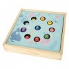 INSTITIZER Jeu De Pêche à Perles en Bois 2 en 1, Jeu De Pêche Magnétique éducatif Empilable De Couleurs Assorties pour Garçon