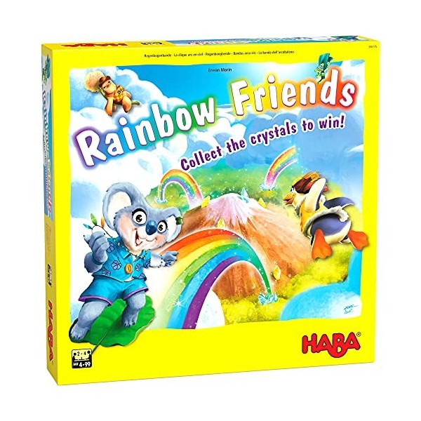 HABA 306175 Rainbow Friends Jeu de collection et destimation pour 2 à 4 joueurs, à partir de 4 ans Version anglaise