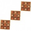 STAHAD 3 Ensembles XO Échecs Jeu De Puzzle en Bois Jeux De Société Cadeaux De Voyage Casse-tête pour Adultes Tic-tactoe De Vo