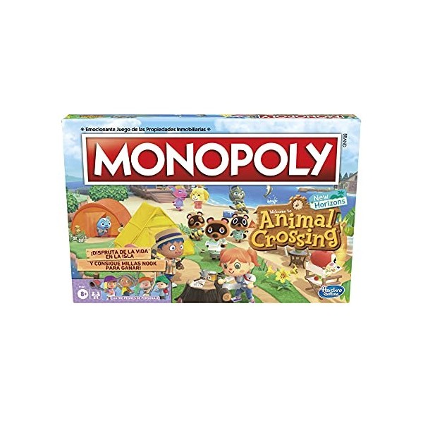 Hasbro Gaming Jeu de table Monopoly: Animal Crossing New Horizons - A partir de 8 ans - Jeu amusant pour 2 à 4 joueurs