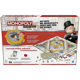 MONOPOLY Secret Vault Jeu de société pour enfants à partir de 8 ans, jeu de société familial pour 2 à 6 joueurs, comprend un 