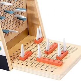 MagiDeal Jeu de Table en Bois, Jeu de stratégie, Fournitures de fête Mini Jeu de Table Portable, Jeu de société Battles, pour