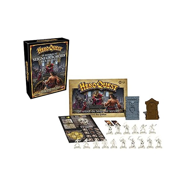 Avalon Hill HeroQuest, Extension Le Retour du Seigneur Sorcier, 2 à 5 Joueurs, dès 14 Ans, système de Jeu HeroQuest requis