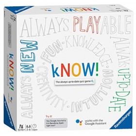 Ravensburger Know! Jeu de Quiz interactif alimenté par Google Assistant pour Adultes et Enfants, 3 à 6 palyers, à partir de 1