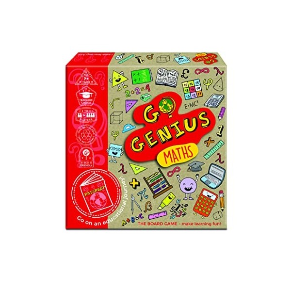 Go Genius Maths - Educational Board Game Supporting Key Stage 1 & 2 Learning, Suitable for 7+ Years