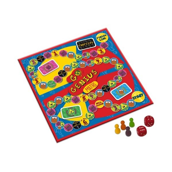 Go Genius Maths - Educational Board Game Supporting Key Stage 1 & 2 Learning, Suitable for 7+ Years