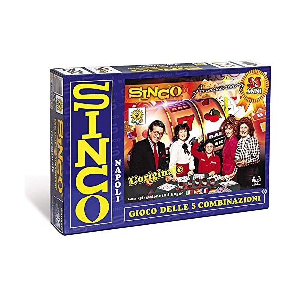 SINCO Jeu des 5 combinaisons – Deluxe Edition – Tombola, jeu en boîte de table, jeu de société, marchand en foire alternative
