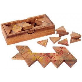 Logica Jeux, Art. Tridomino - Jeu de Palteau pour 2-6 Joueurs - Jeu de Société en Bois Précieux